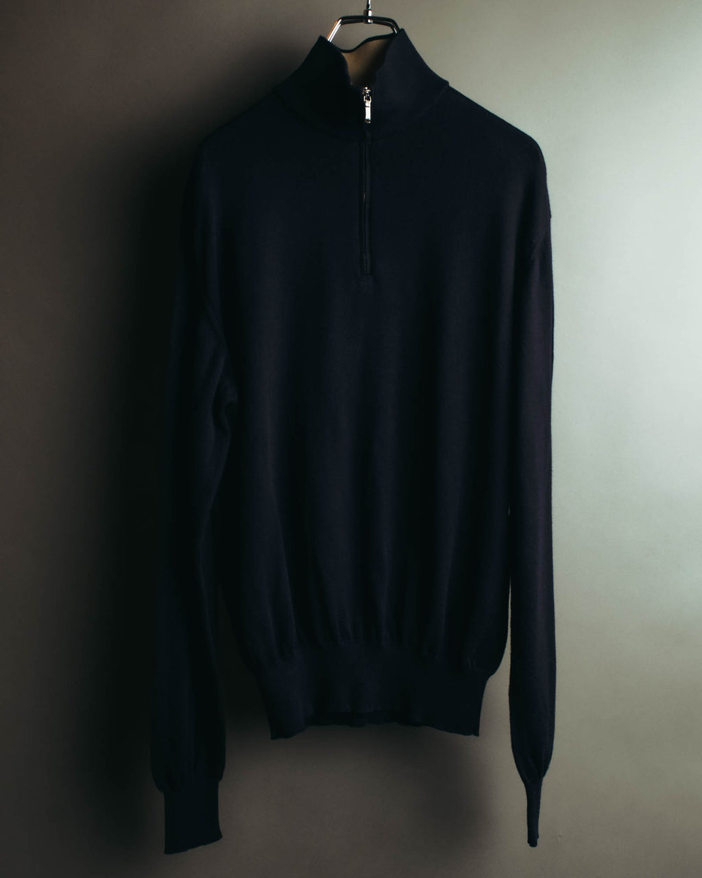 "Loro Piana" 00's-10's Refined cotton half-zip sweater