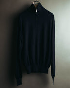 "Loro Piana" 00's-10's Refined cotton half-zip sweater