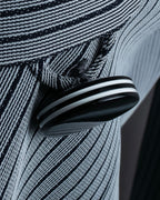 "Christian Dior" Pinstripe collarless jacket
