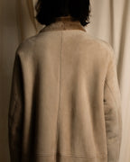 -SPECIAL- "LOEWE" 90's-10's Fur collar cordero lambskin long coat