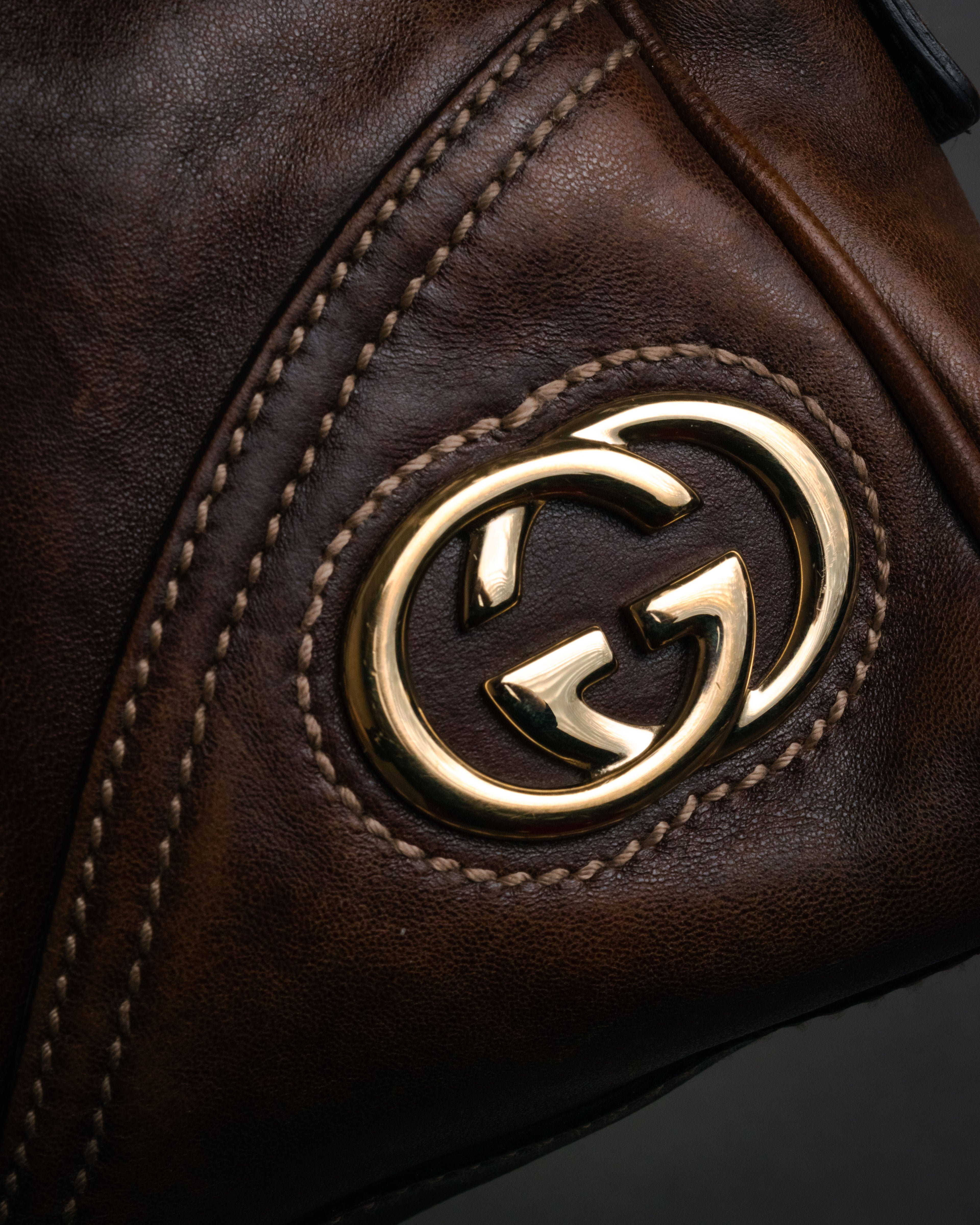 “GUCCI” 00’s Archive inspired leather boston bag