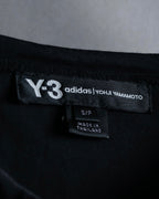 "Y-3" Asymmetrical three-stripes wrap dress