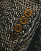 "Ermenegildo Zegna" 80's-90's Textured silk single-breasted blazer