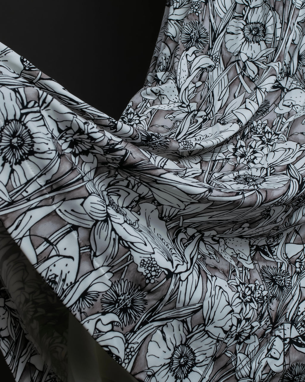 "GUCCI" Monotone floral print wrap dress