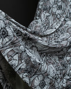 "GUCCI" Monotone floral print wrap dress