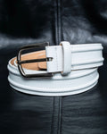 "GIORGIO ARMANI" Genuine leather white color belt