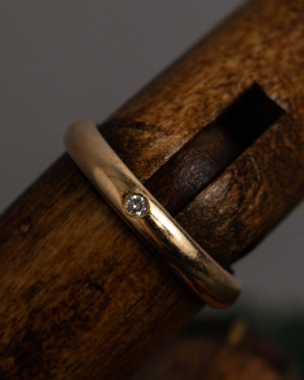 "Cartier" Band 1PD PG AU750 diamond ring