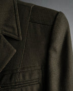 -SPECIAL- "HERMES" 90's Military-inspired zip design tailored jacket