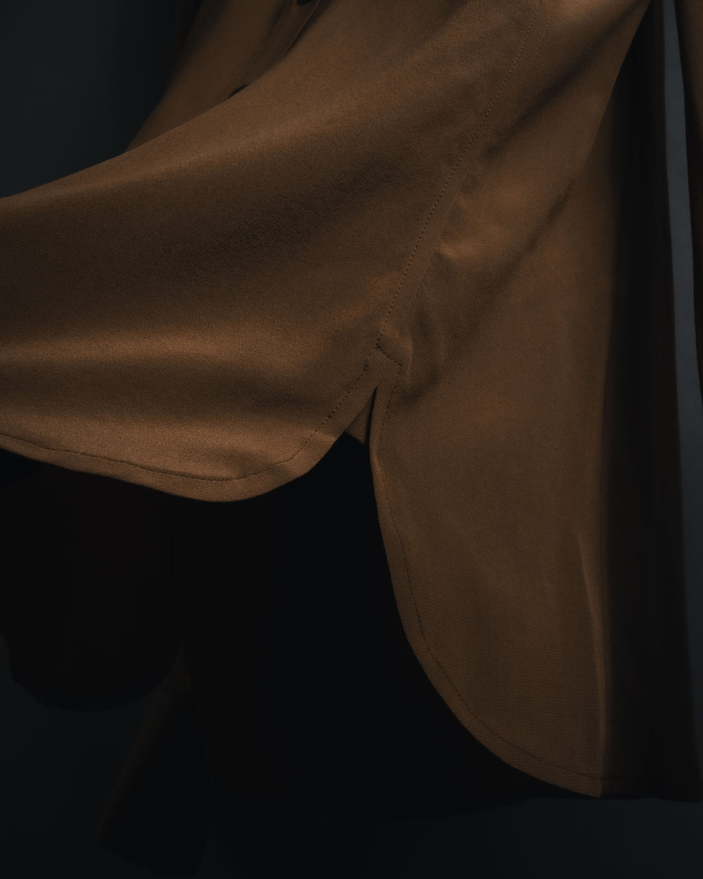 "SAINT LAURENT" 2021AW silk crepe de chine french-cuff shirt