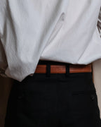 "Salvatore Ferragamo" Gancini motif chain design leather belt