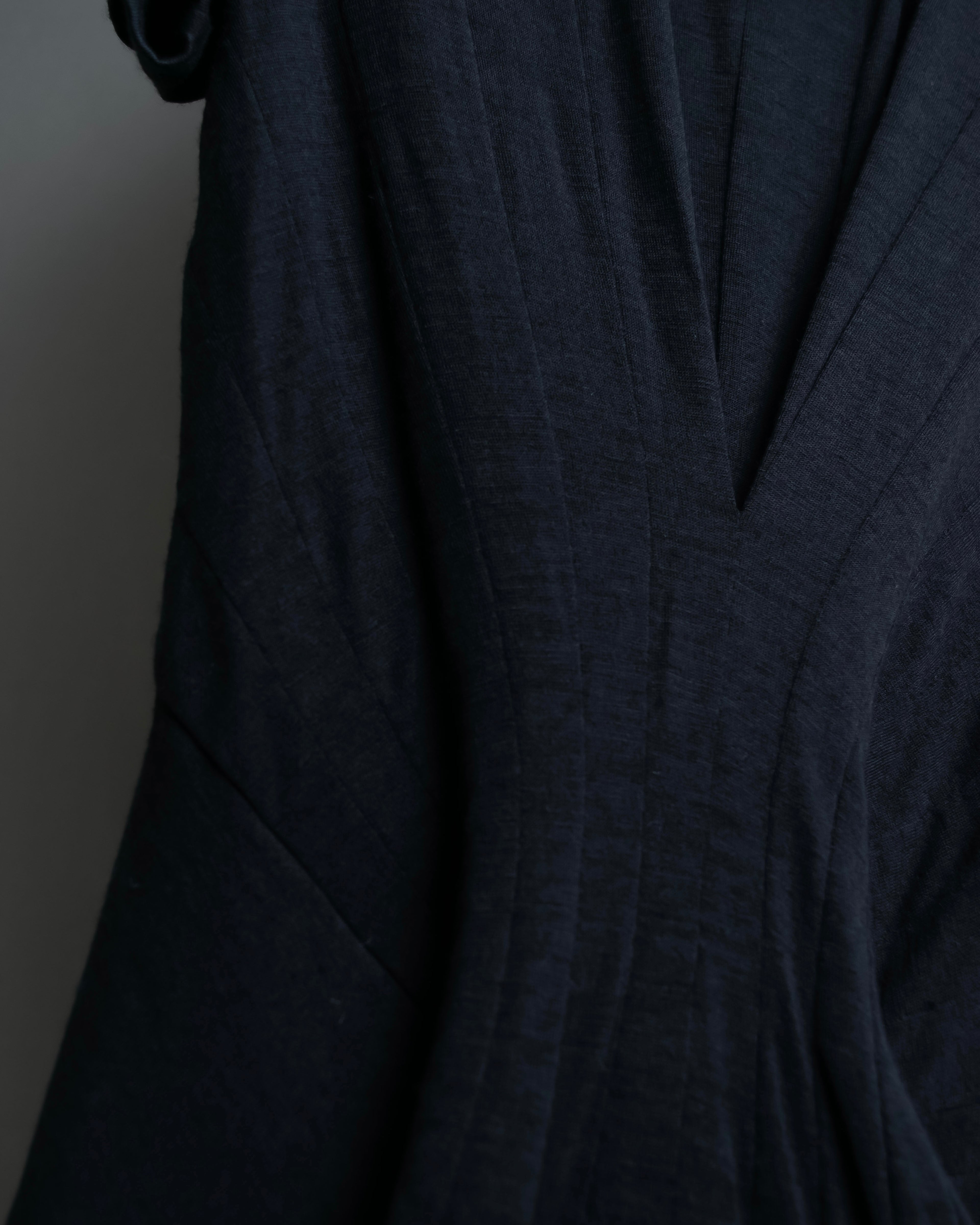 “JUNYA WATANABE” narrow waist  lame designed hem long dress