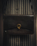 -SPECIAL- “GUCCI” 70’s-80’s lizard embossed flap shoulder bag