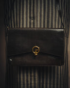 -SPECIAL- “GUCCI” 70’s-80’s lizard embossed flap shoulder bag