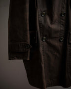 "BURBERRY" Subdued tone military detail mid-length trench coat