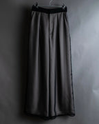"LANVIN en Bleu" Sheer layered sarouel wide pants