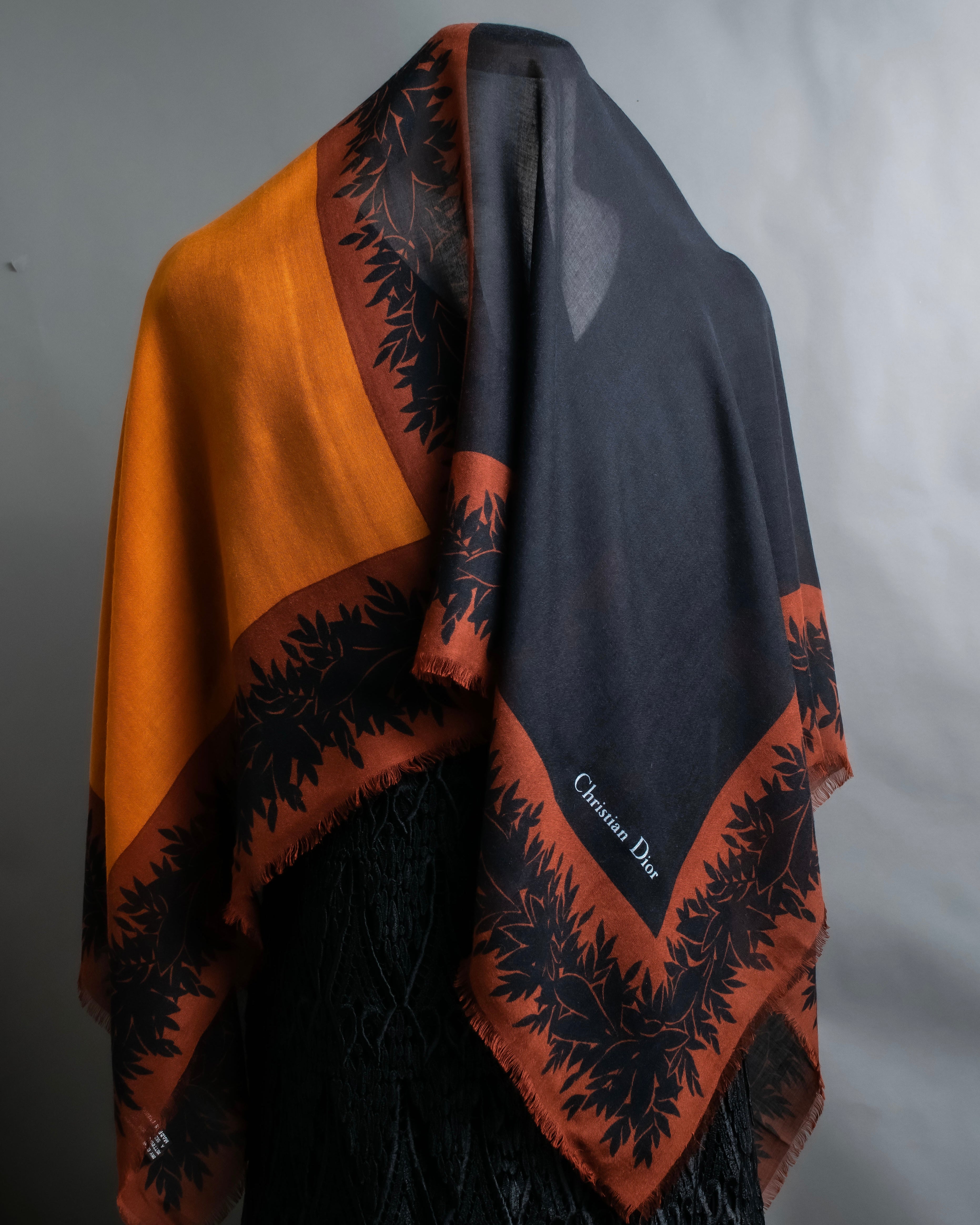 "Christian Dior" Botanical print large stole