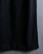 "CHANEL" Back button design flared maxi skirt