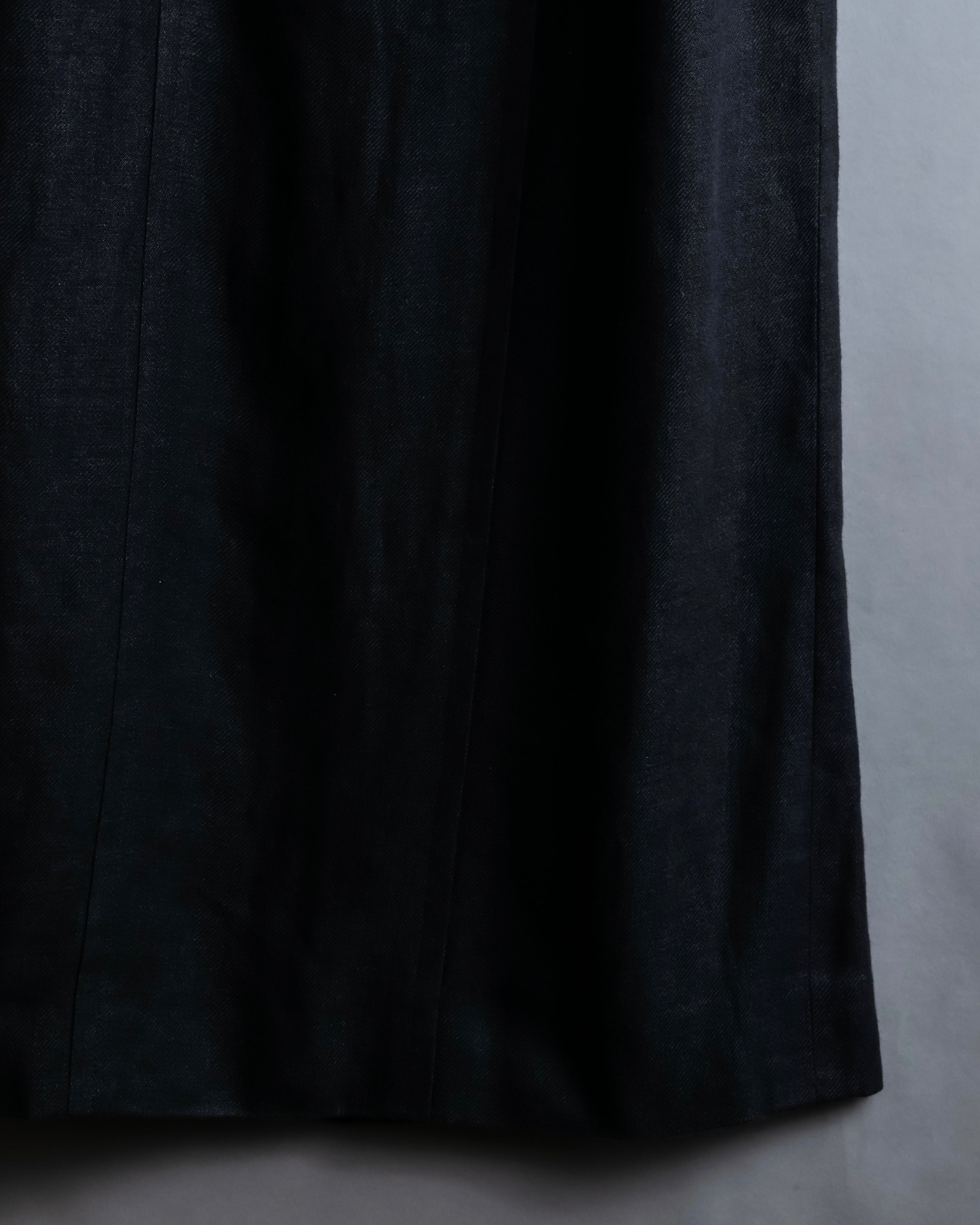 "CHANEL" Back button design flared maxi skirt