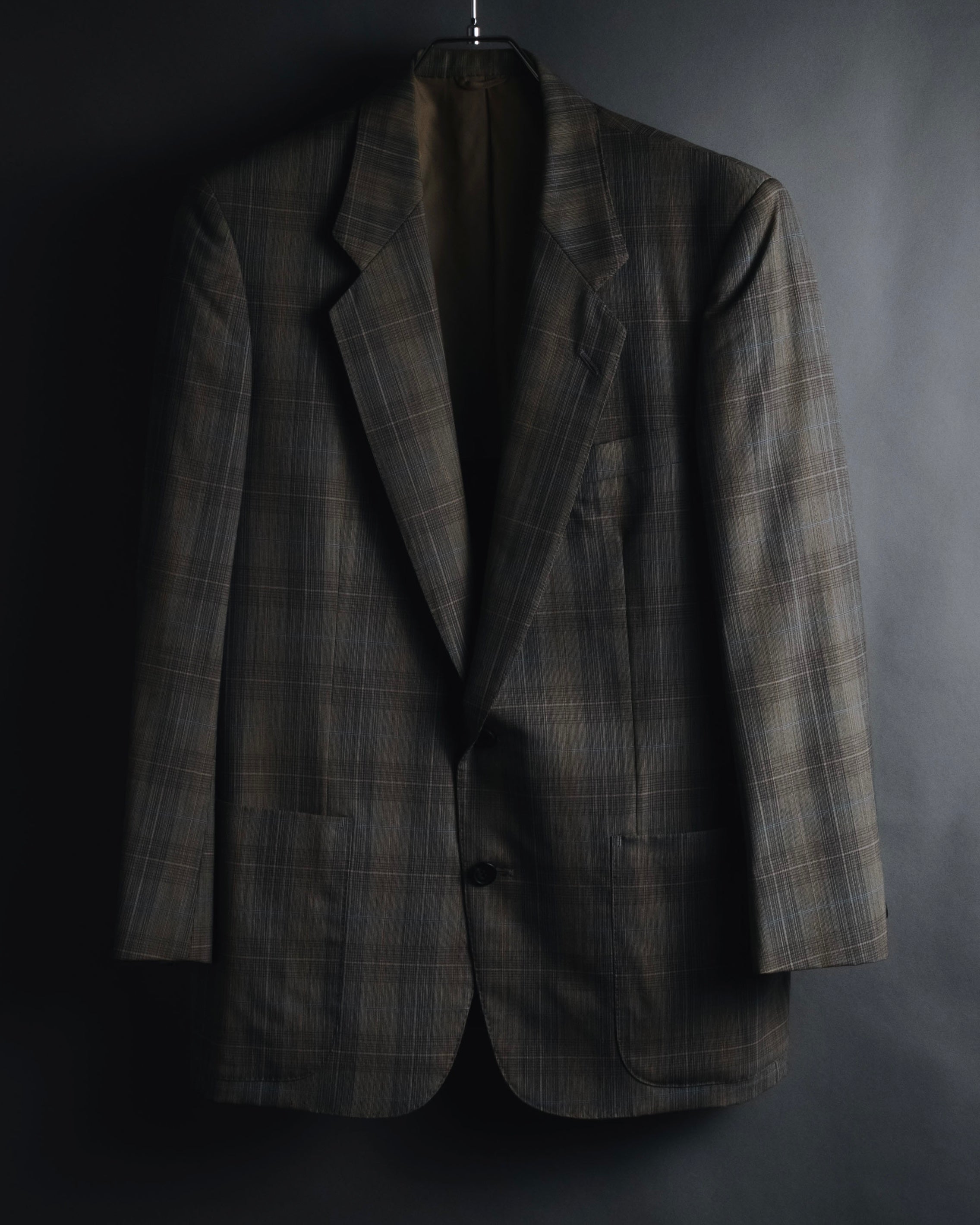 "BALENCIAGA" Windowpane checked tailored blazer