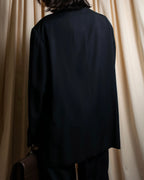 "GIORGIO ARMANI" Beautiful drape navy wool set up