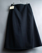 "HERMES" Button detailed flared midi skirt