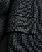 "Burberrys" diagonal striped pure new wool long coat