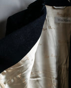 "Max Mara"
 Swakara fer collar oversized wrap style chester coat