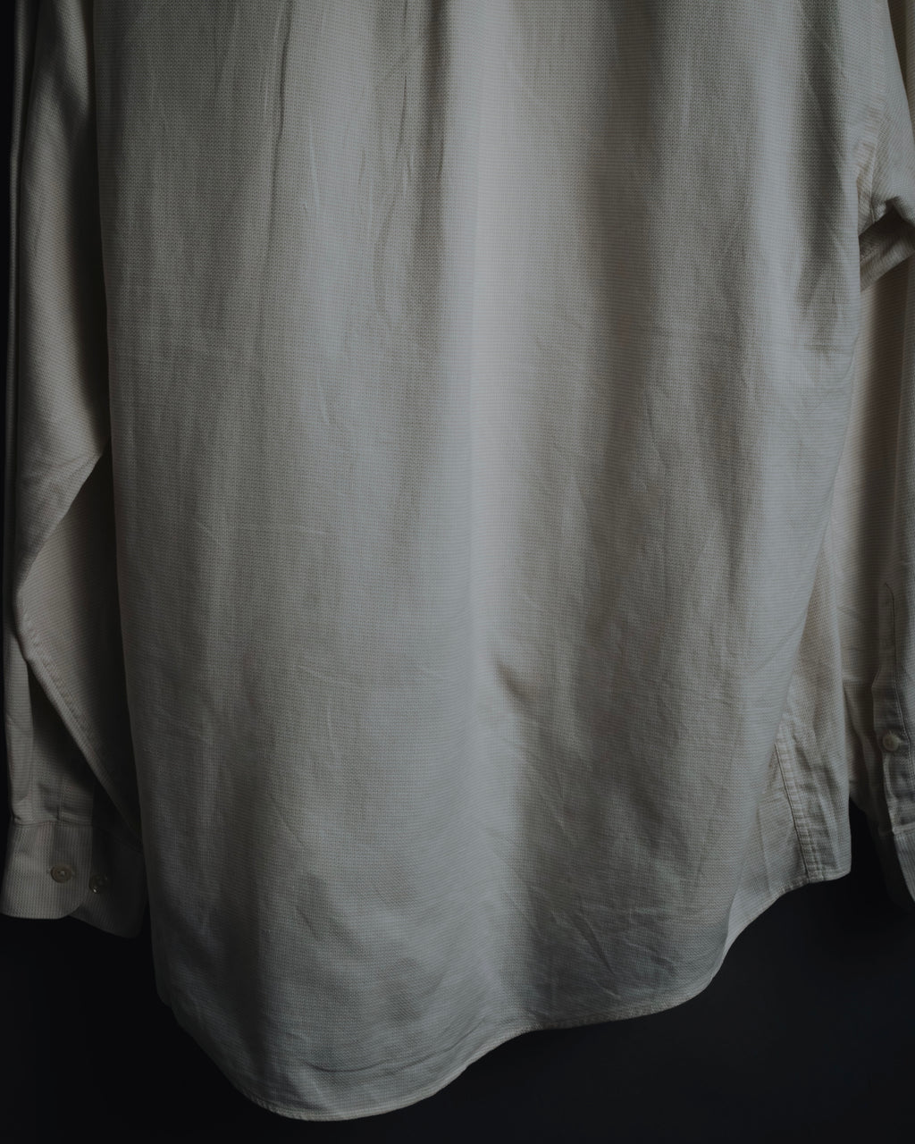 "VALENTINO UOMO" 80’s-90’s Textured pique cotton dress shirt
