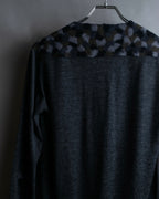 "PRADA" Camouflage pattern V-neck knit