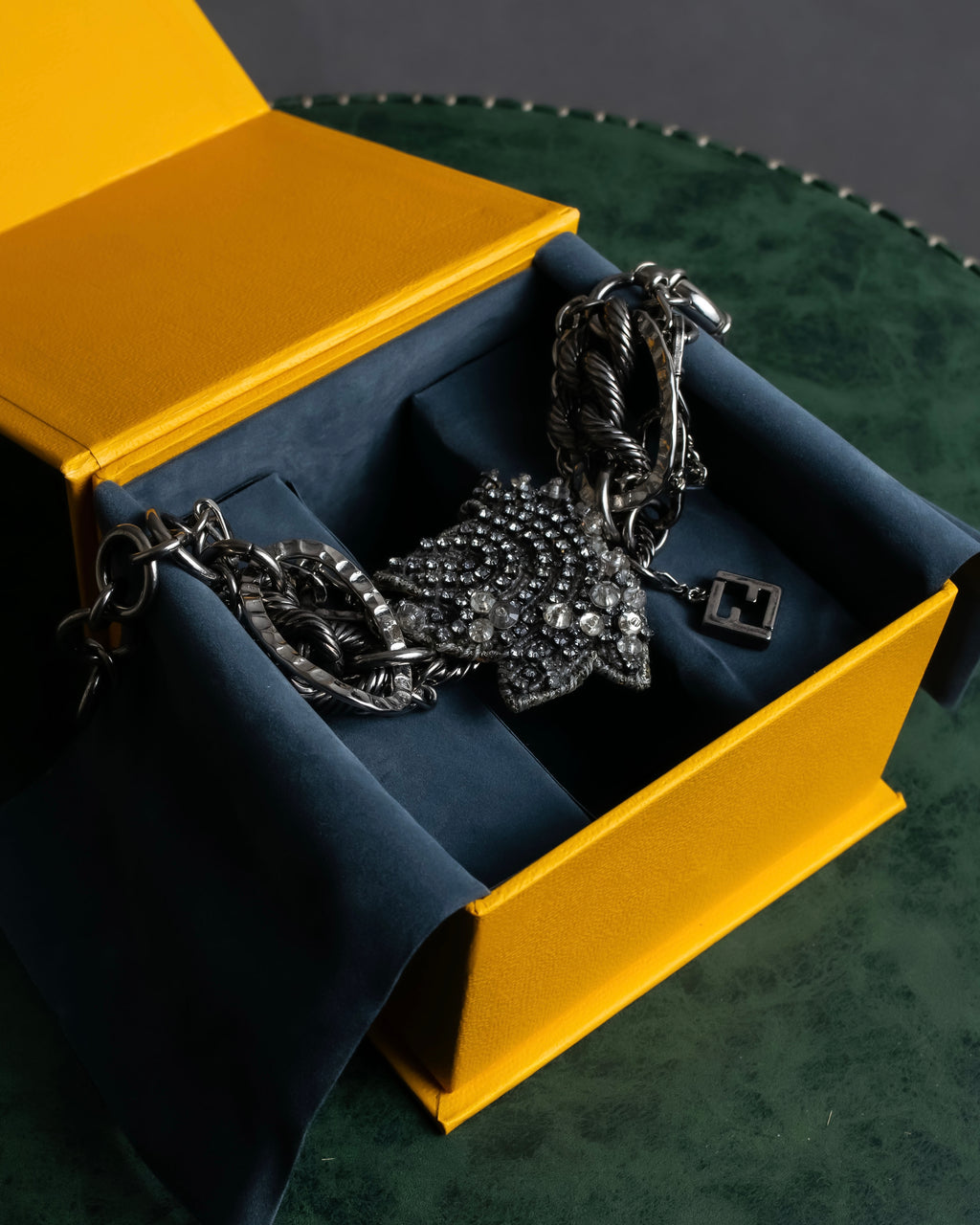 "FENDI" Star motif rhinestone bracele