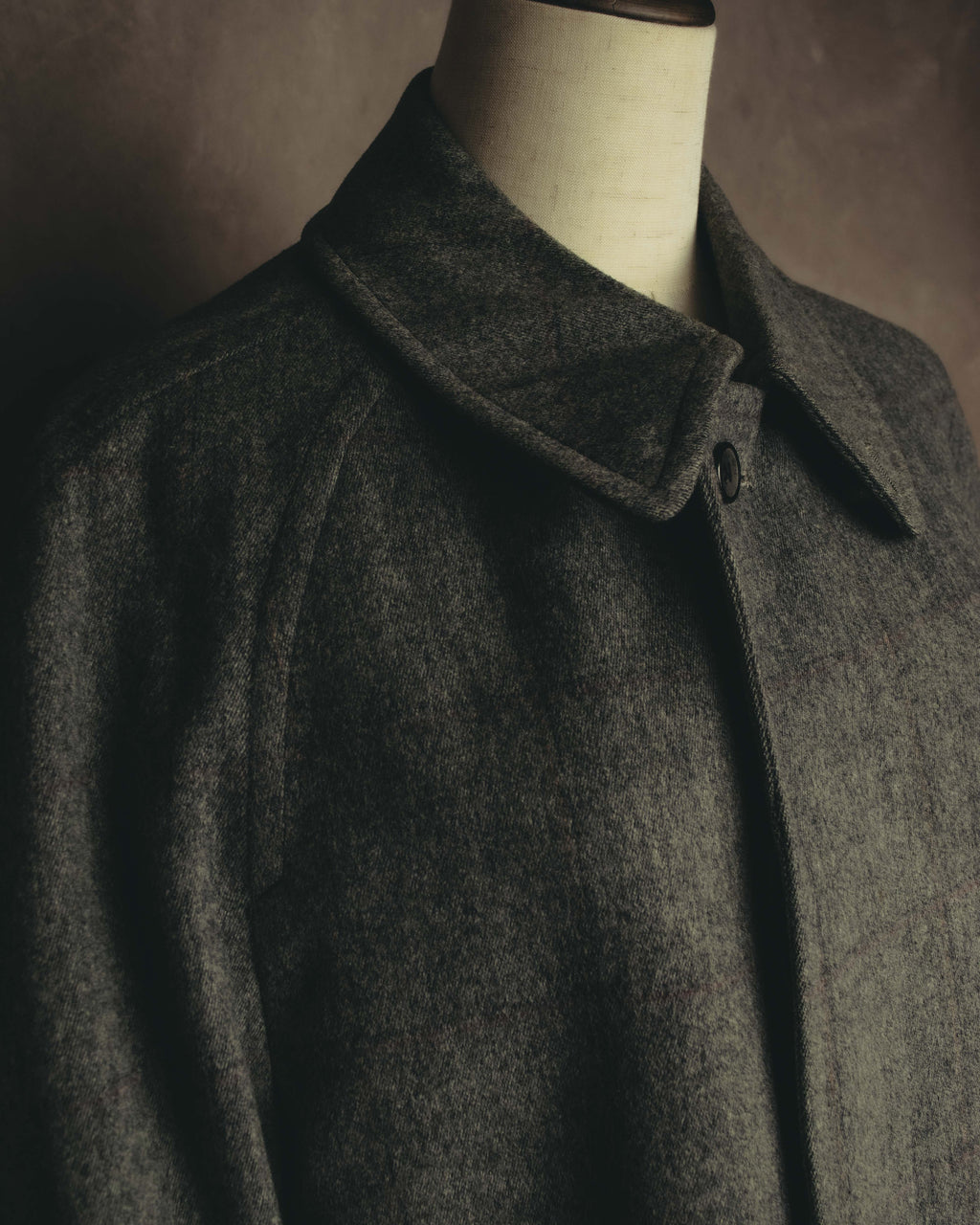 “Burberrys” 80’s Bedford wool balmacaan coat