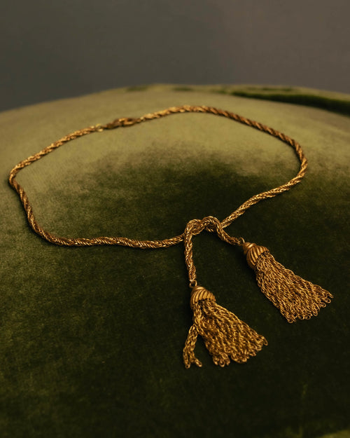 -SPECIAL- “Christian Dior“ 70’s-80’s Tassel rope chain necklace
