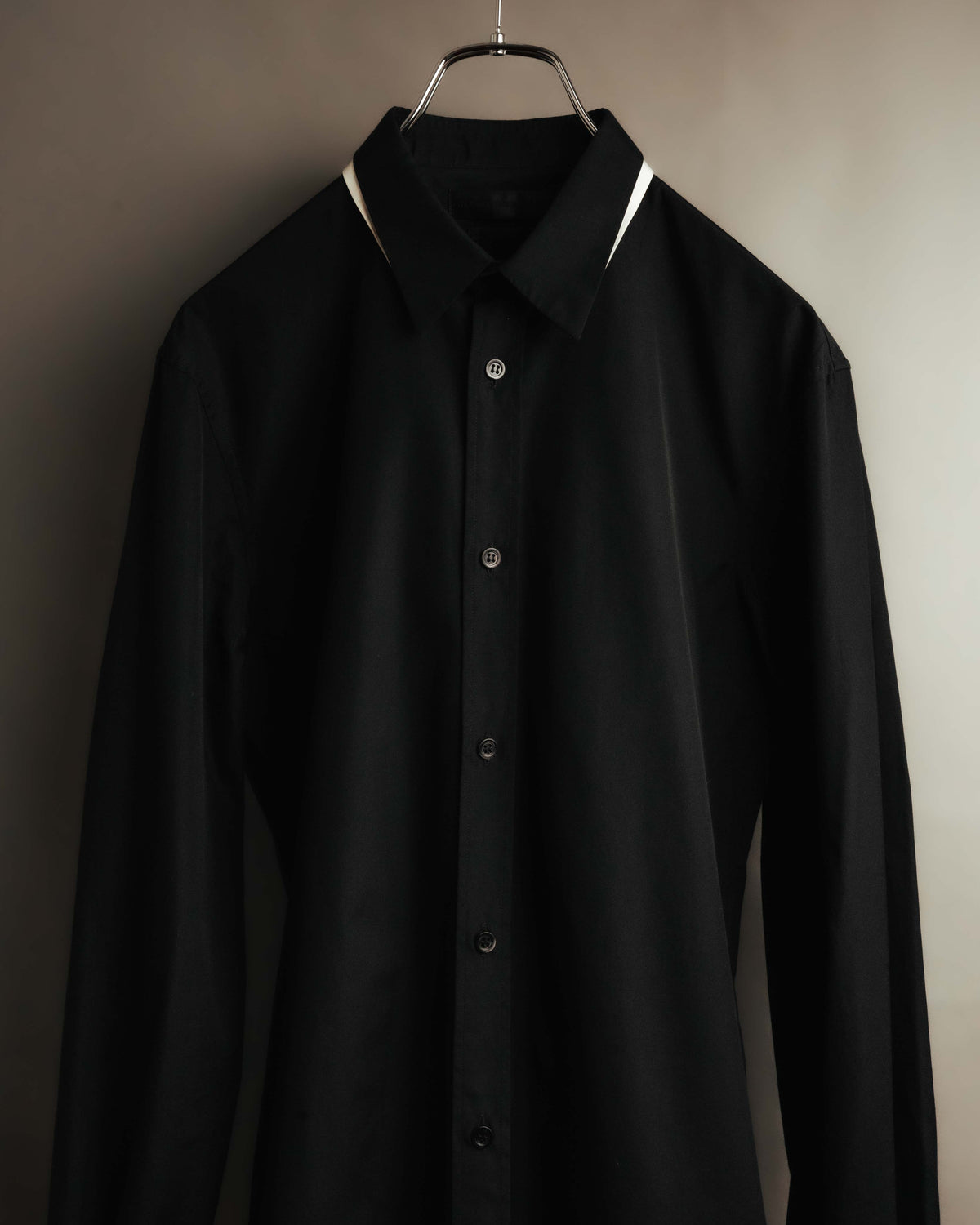 “Alexander McQueen” 10’s Layered double-collar contrast trim shirt
