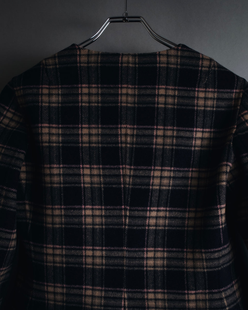 "WEEKEND MaxMara" 2010’s plaid virgin wool collarless jacket