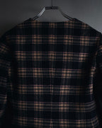 "WEEKEND MaxMara" 2010’s plaid virgin wool collarless jacket