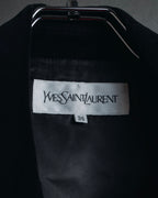 –SPECIALS– "Yves Saint Laurent" 90’s Mid gingham check velvet lapel tailored vest