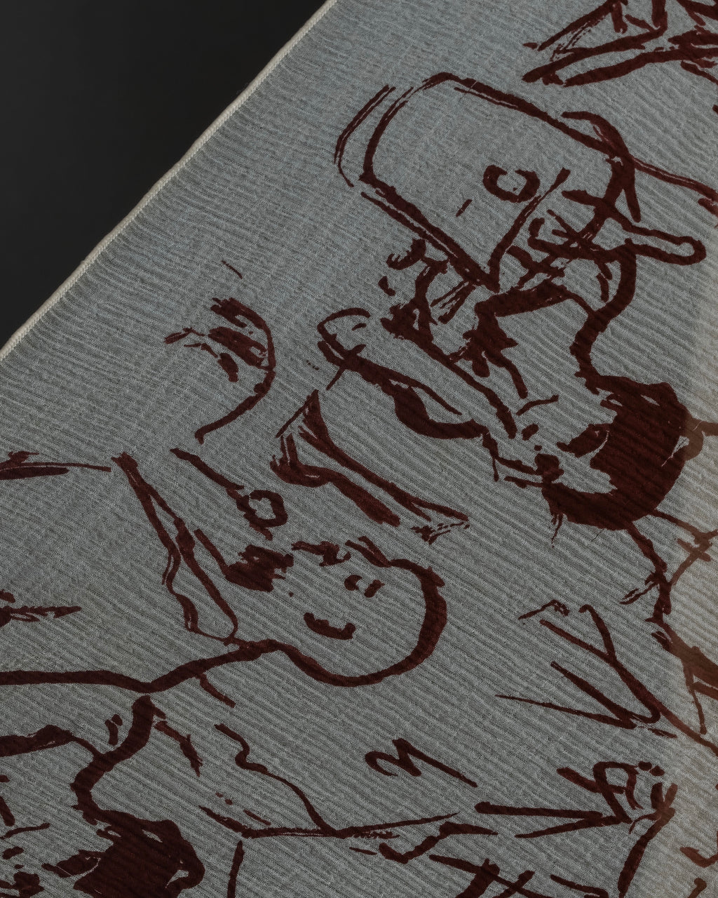 "HERMES" Gaultier period scarf docking design silk cardigan