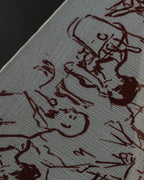 "HERMES" Gaultier period scarf docking design silk cardigan