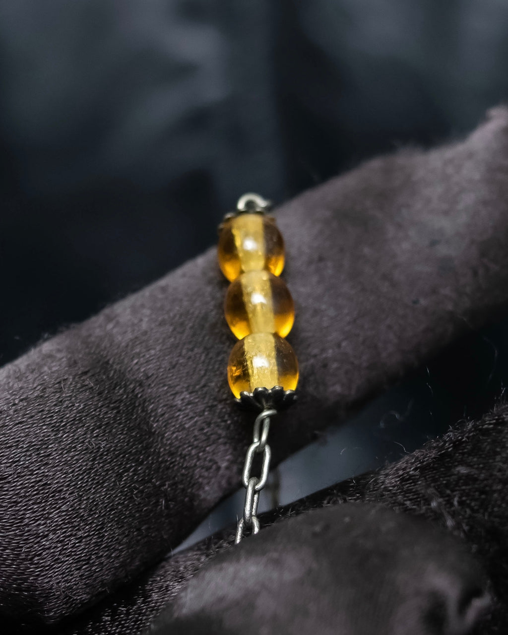 “Dolce&amp;Gabbana” Yellow crystal cross chain necklace