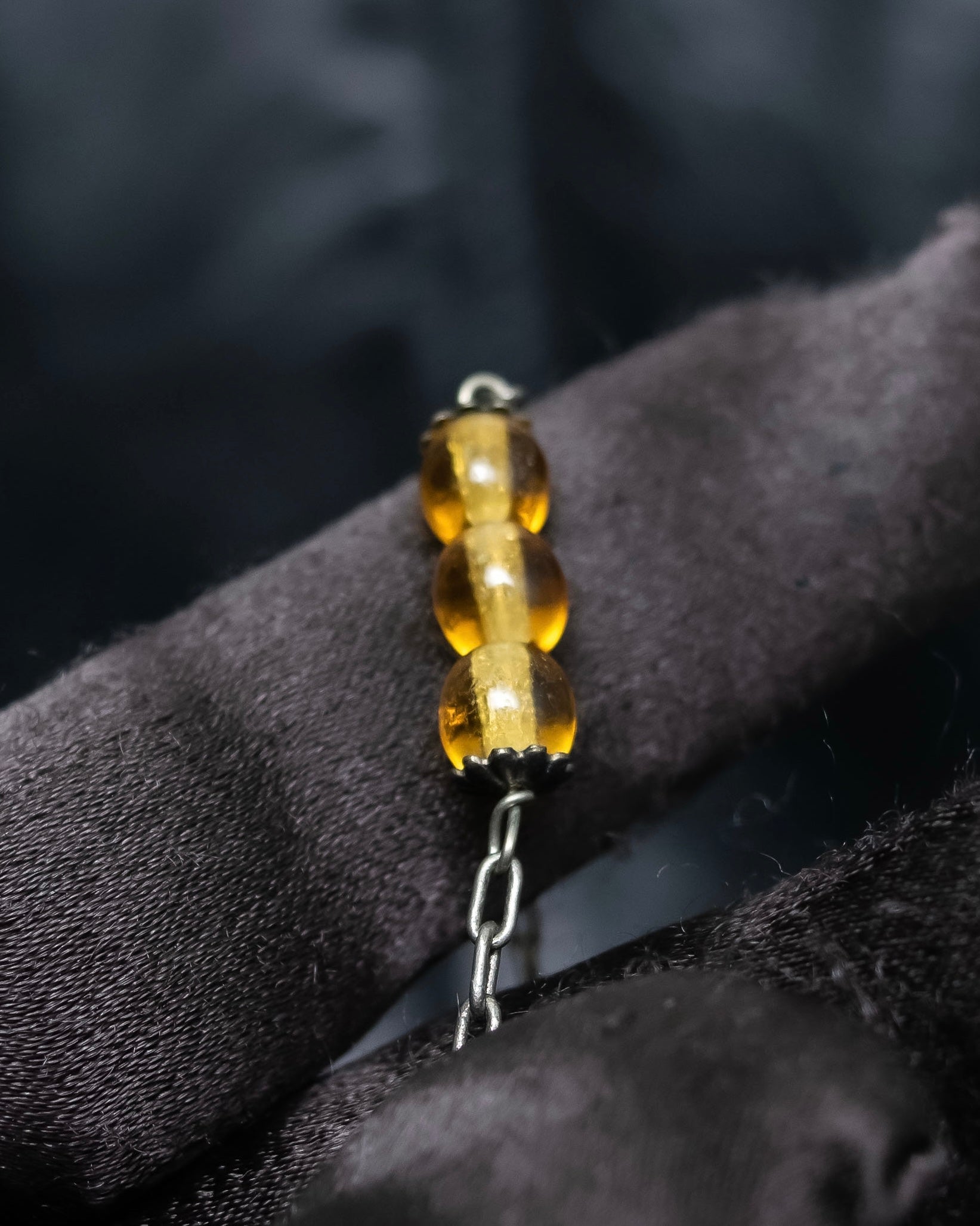 “Dolce&amp;Gabbana” Yellow crystal cross chain necklace