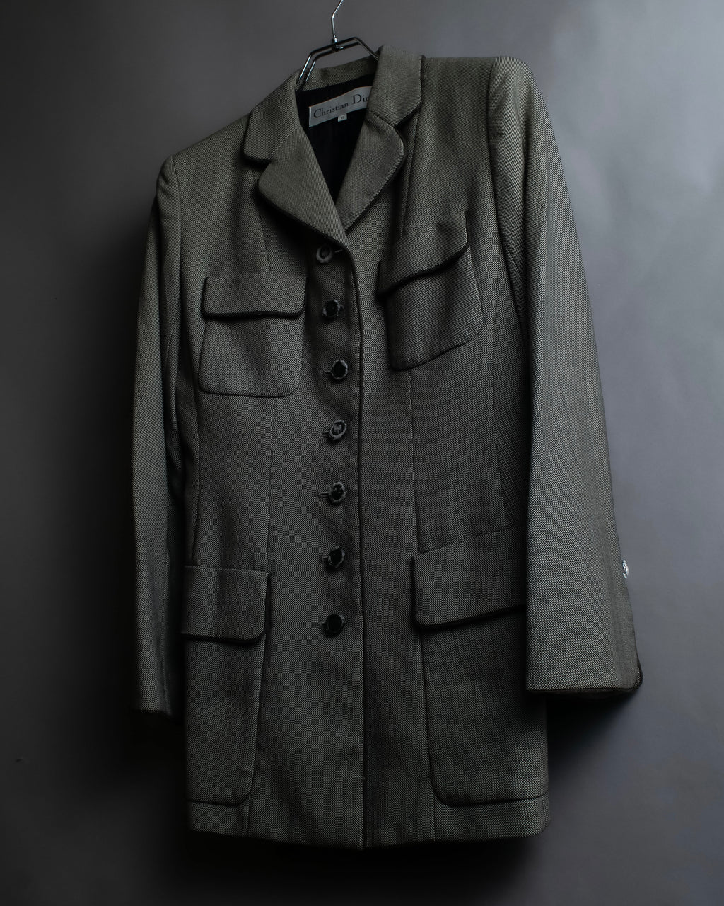 "Christian Dior" Flap pocket detail military tailored jacket