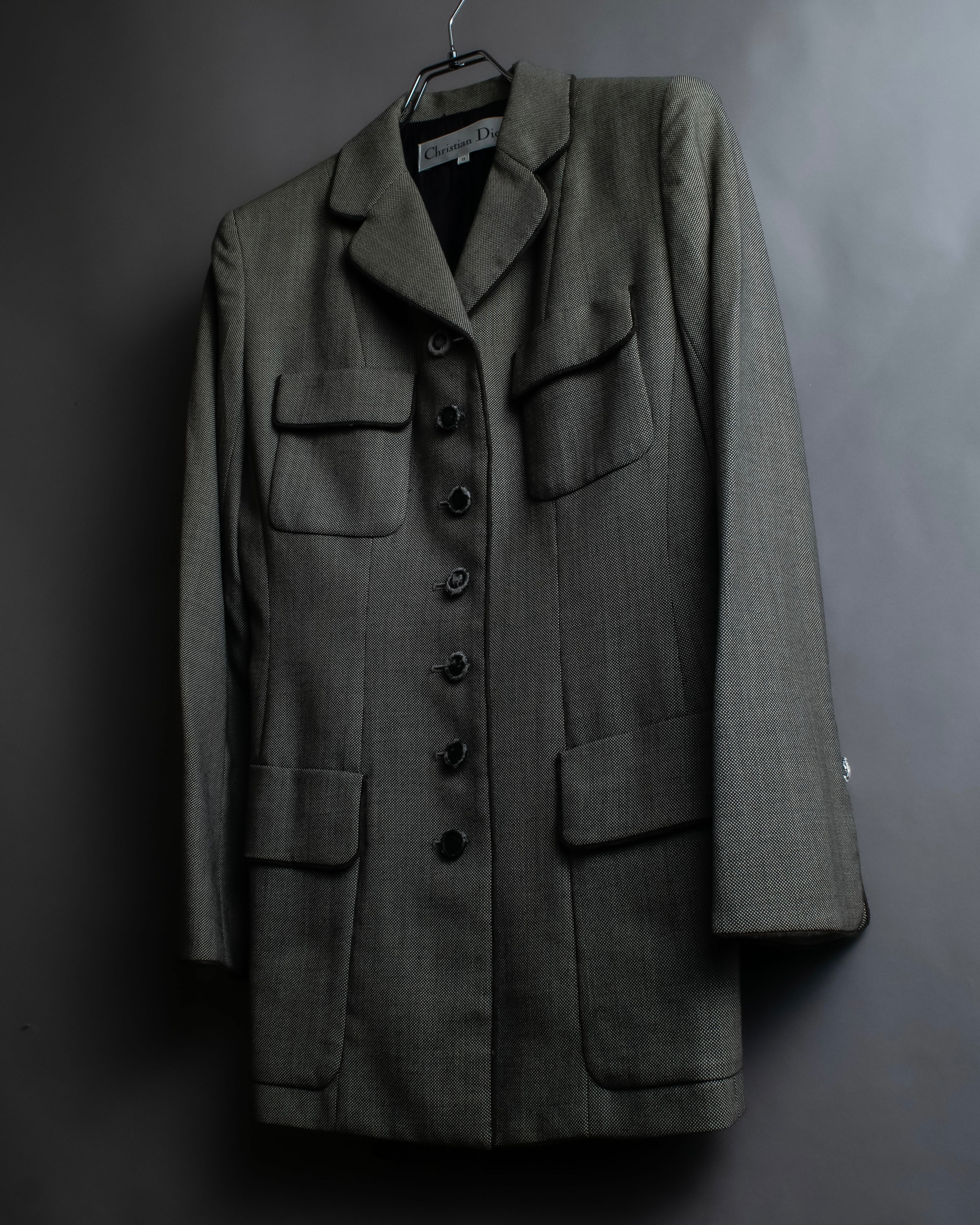 "Christian Dior" Flap pocket detail military tailored jacket
