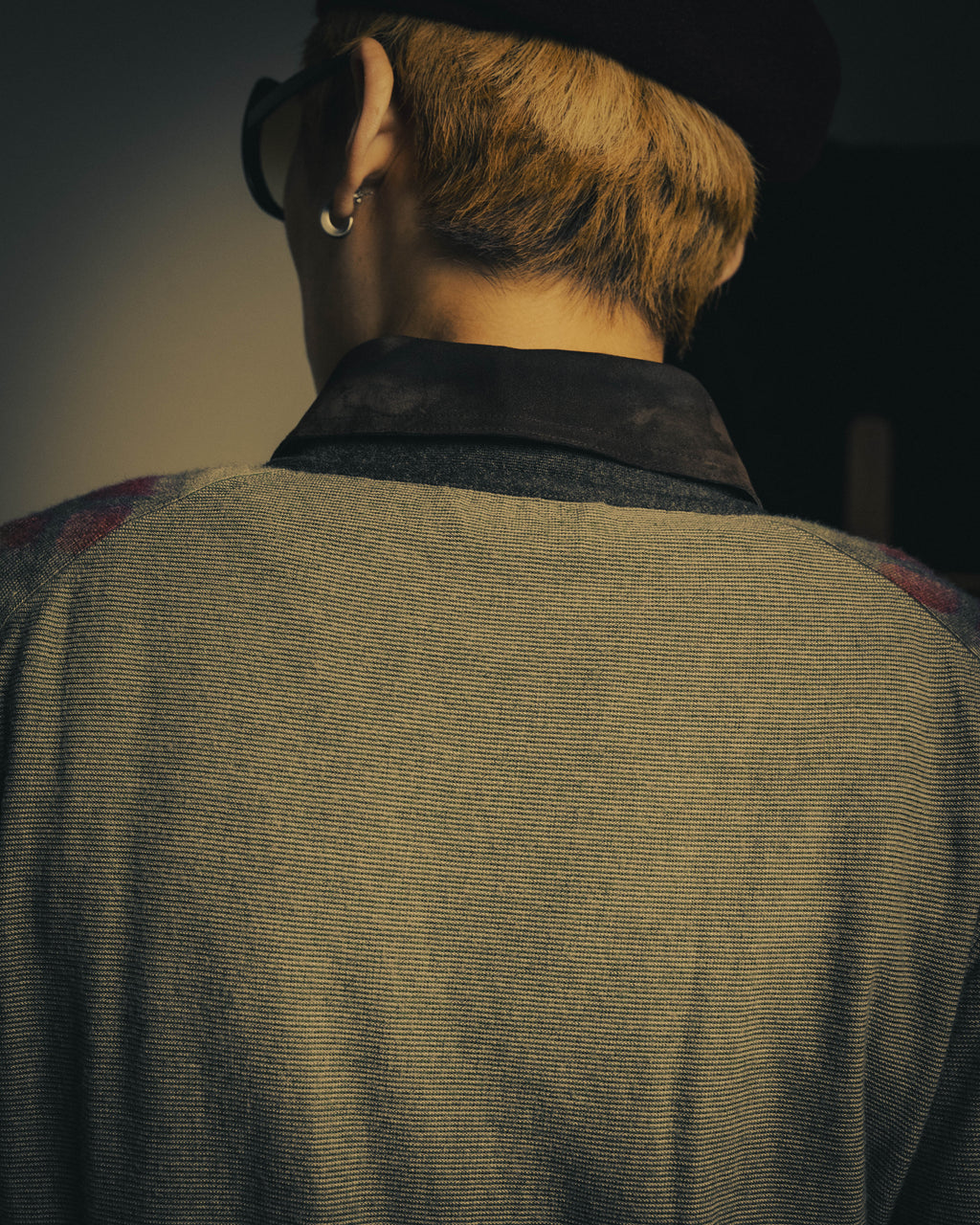 –SPECIAL– "Hermès" 90's-00's Plaid cashmere cardigan