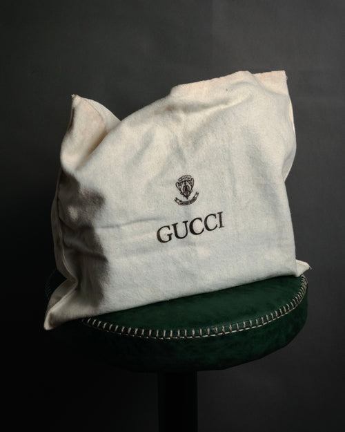 "GUCCI" 70’s boutique push lock box calf shoulder bag