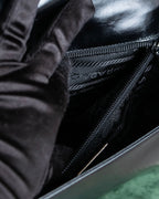 "PRADA" Structured top handle leather bag