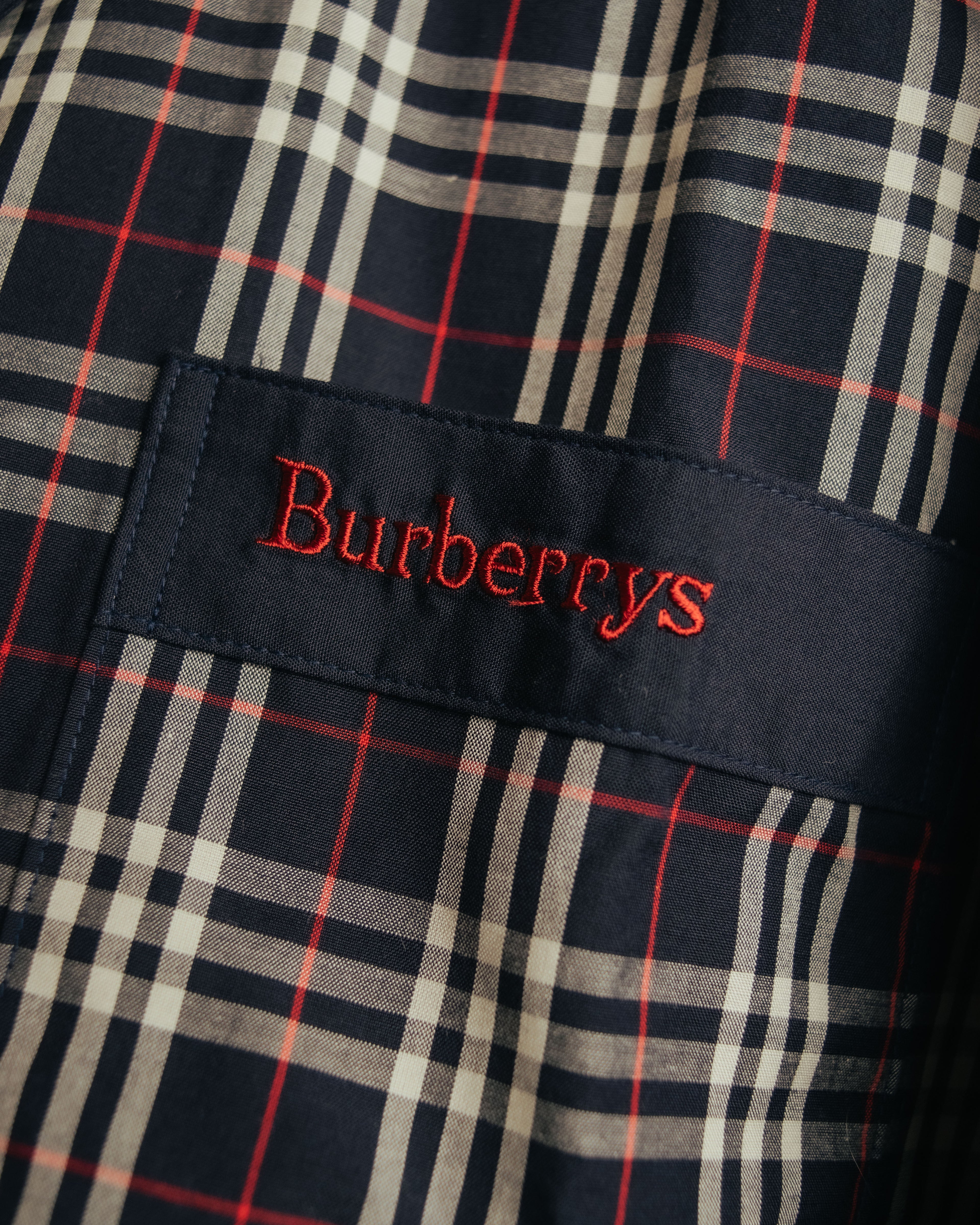 “Burberrys” 1998-1999 house check cotton pajama set