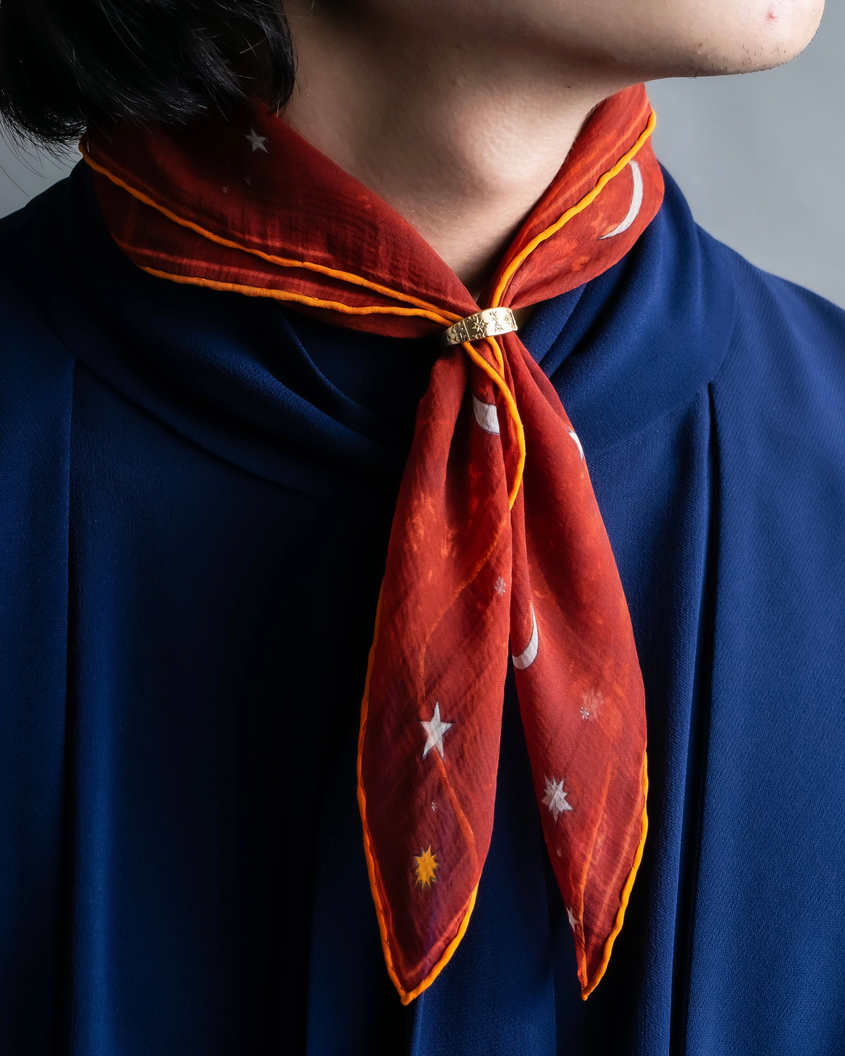 "HERMES" Celestial motif petit carre scarf