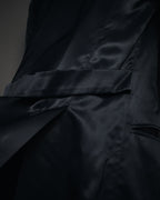 "BALENCIAGA.PARIS" 2008-2009 Sculptural satin shawl collar tuxedo jacket