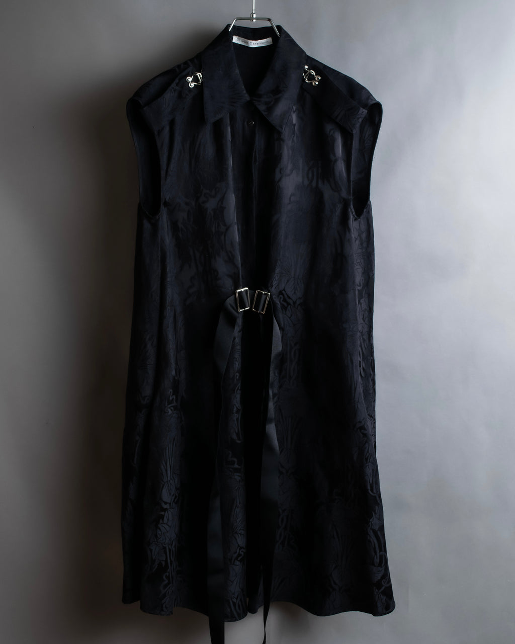 "Olivier Theyskens" Jacquard metal parts design sleeveless dress