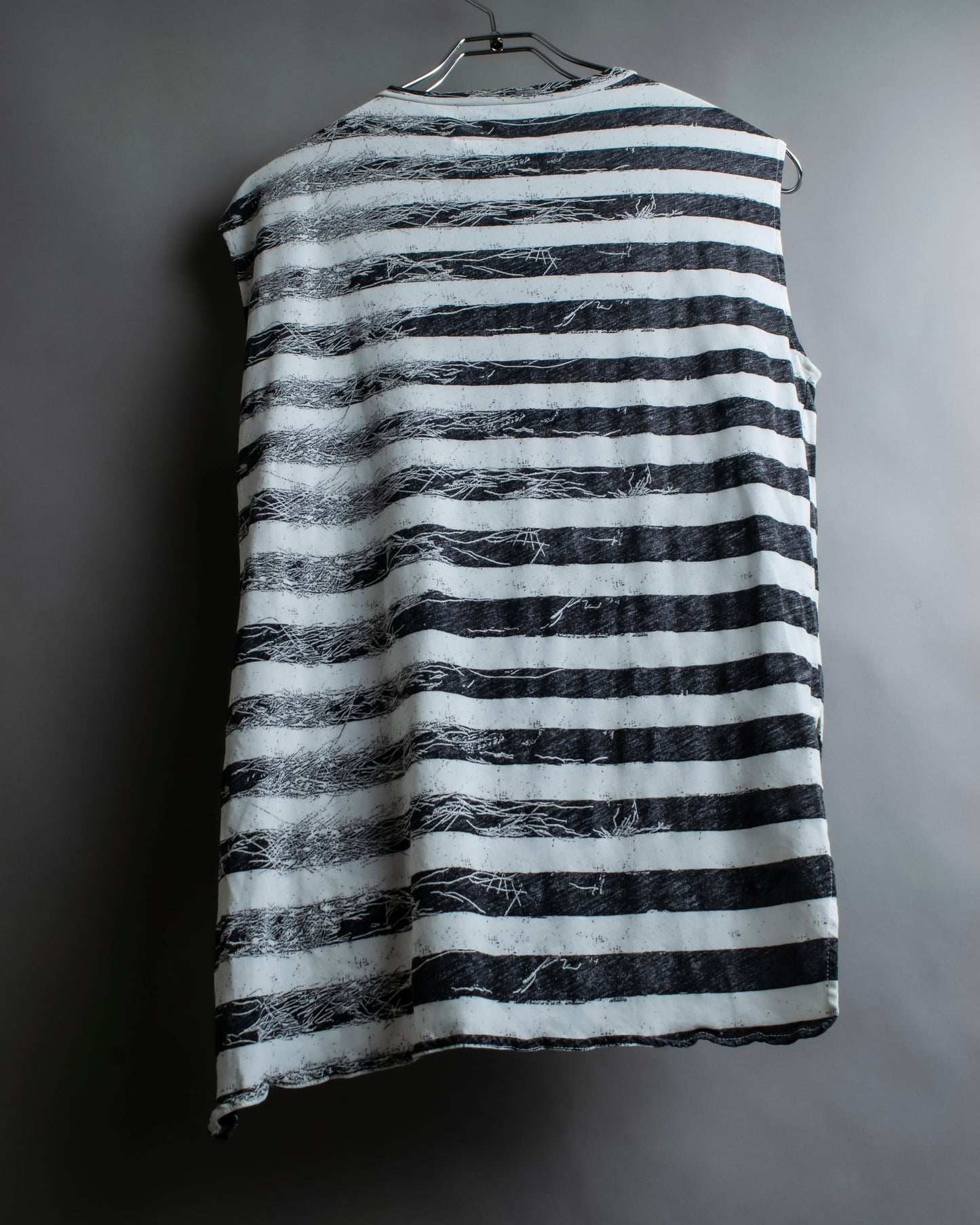 "MM6 MAISON MARGIELA" Peeling border pattern sleeveless pullover